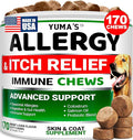 Dog Allergy Relief Chews - Dog Itching Skin Relief Treatment Pills - 170 Treats - Anti-Itch - Itchy and Paw Licking - Hot Spots - Omega 3 Fish Oil - Dry Skin & Coat Supplement - Beef Liver Flavor