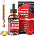 Glucosamine Chondroitin MSM Liquid Drops - 9in1 with Vitamin D3, Vitamin K2, Hyaluronic Acid, Quercetin, Boswellia, and Bromelain - Vegan, Non-GMO - 30ml 1 Fl Oz