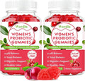 Women Probiotic Gummies for Feminine Health, Supports pH Balance, Vaginal Health, Odor Control & Yeast Balance, Digestive & Immune Support, Sugar Free Cranberry Flavor, 60 Count (Pack of 2)