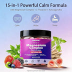 Magnesium Sleep Gummies 400mg – Calm Magnesium Complex Gummies for Sleep Support & Relaxation with L-Theanine & Ashwagandha – Non Melatonin, Sugar Free Vegan, 60 Count