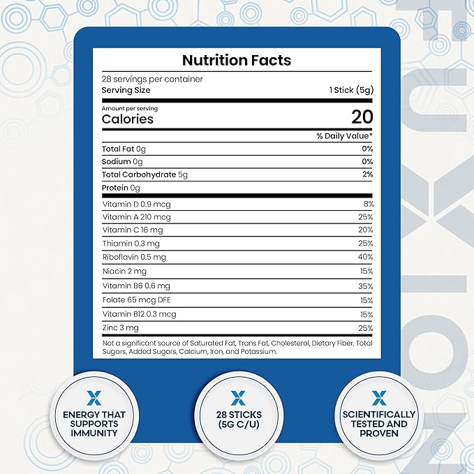 FuXion | Vita Xtra T+ | Energy Drink Powder | Energy Support | Multimineral and Multivitamin Powder Drink | Provides Physical Energy and Vitality | Powerful Antioxidants | Purple Corn Flavor | 28u