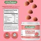 Creatine Gummies for Women – Creatine Monohydrate, Supports Strength, Performance & Cognitive Function, Watermelon Flavor, Fruit Pectin Based, Vegan, Non-GMO, Gelatin-Free, 90 Count