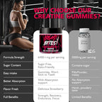 Creatine Monohydrate Gummies for Men & Women - 5g of Creatine Monohydrate per Serving - Sugar Free,Vegan, Raspberry Flavor, 135 Count (45 Servings).