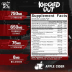 5% Nutrition Rich Piana Knocked Out Natural Sleep Aid | Post-Workout Recovery & Deep Sleep Supplement | GABA, Melatonin, Chamomile, Tyrosine, 5-HTP, & More | 7.3 oz, 30 Servings (Apple Cider)