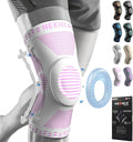 NEENCA Professional Knee Brace for Pain Relief, Medical Knee Support with Patella Pad & Side Stabilizers, Compression Knee Sleeve for Meniscus Tear, ACL, Joint Pain, Runner, Workout (Pink White, 3XL)