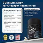 HPN NAD3 Clinical NAD+ Booster, Cellular Health & Natural Energy - NAD Supplement for Healthy Aging, Metabolic Support, NRF2 & Longevity, Nicotinamide Riboside & NMN Alternative, 60ct, 30-Day Supply