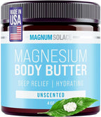Magnum Solace Magnesium Body Butter - Nighttime Magnesium Cream - Lightly Scented