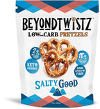 BeyondTwistz Low Carb Pretzels, Starter Pack, Keto Friendly, 2g Net Carbs, 18g Protein, Powered By HealthSense® High Fiber Wheat Flour, Family Size 8oz Bag, Pack of 4