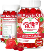 Lunakai USA Made Womens Multivitamin Gummies - Delicious Daily Dose with 16 Multi Vitamins for Women - Energy & Immune Support, Non-GMO, 60 Ct