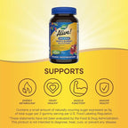 Nature’s Way Alive! Zero Sugar Men's Gummy Multivitamins, Energy Metabolism*, Muscle Function*, B-Vitamins, No Sugar Alcohols, Plant-Based Sweeteners, Peach Flavored, 80 Gummies