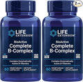 Life Extension Bioactive Complete B-Complex, Heart, Brain and Nerve Support, Healthy Energy, Metabolism, Complete B Complex, 60 Vegetarian Capsules (Pack of 2)