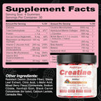 12 IN 1 Creatine Monohydrate Gummies Complex 9000mg for Women and Men，Creatine Gummies for Women with L-Carnitine，Taurine，Collagen，Vitamin C& B12，Sugar Free & Vegan，120 Gummy，Mixed Berry Flavor