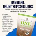 VitaHustle ONE Vegan Cookies & Cream Protein Powder - 20g Plant Protein Meal Replacement with 86+ Superfoods & Greens, Probiotics + No Bloat Digestive Blend - Dairy Free, Gluten Free (15 Servings)