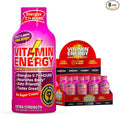 Vitamin Energy B12 11,000% Extra Strength Energy Shot Pink Berry 8 Pack, 260mg Natural Caffeine, B12 & B6, Nootropic Focus, Vitality, Zero Sugar, Gluten-Free, Vegan, Kosher, 1.93 fl oz