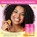 Probiotics for Women Gummies with Slippery Elm Feminine Balance Gummies for Women Vaginal Probiotics with Prebiotics & Lactobacillus Probiotic Blend Vaginal Odor & Vaginal Flora 120Gummy