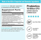 NatureWise Probiotics 70 Billion CFU - 17 Strains + Organic Prebiotics - Immune, Digestive & Gut Health Support for Women & Men - Vegetarian, Gluten-Free, Non-GMO - 30 Capsules[1-Month Supply]