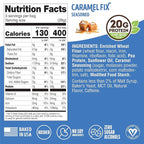 Lenny & Larry's FITZELS Protein Pretzels [Caramel Fix] – 8 x 3oz Bags of High Protein Snacks with 20g Plant Based Protein – Vegan Snack – Incredibly Tasty with Salty Crunch