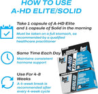 BPI Sports A-HD Elite/Solid Testosterone Booster for Men - Testosterone Supplement for Muscle, Strength, Libido & Performance Support - Promotes Natural Fat Loss – 30 Servings – 550mg