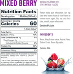 Isopure Low Carb 100% Pure Whey Isolate Dutch Chocolate Protein Powder 3 Lbs + 1 Bottle of Clear Protein Water with Electrolytes, 15g Whey Protein Isolate, Zero Sugar, Mixed Berry, 20 fl oz Bottle
