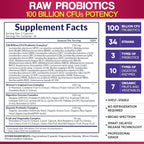 Wholesome Wellness Dr. Formulated Raw Probiotics for Women 100 Billion CFUs Capsules with Prebiotics, Digestive Enzymes, Approved for Adults, Shelf Stable Supplement