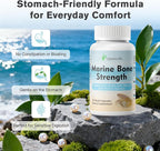 Marine Calcium Bone Density & Strength Supplement, Maximum Absorption Pearl & Icelandic Marine Algae Calcium - with Magnesium, Vitamin D3+K2, Organic 70+ Ocean Minerals for Bone Health,45 Days Supply