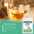 Organic Mugwort Tea Bags (40 TeaBags) – Te de Artemisa - Mugwart Tea for Digestive Health, Liver, Women Cycle, Relaxation (Artemisia Vulgaris)