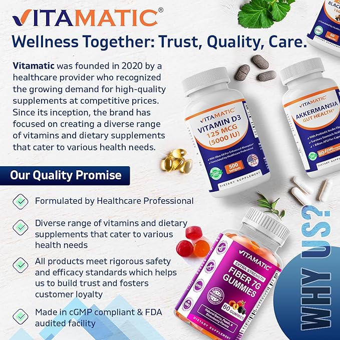 Vitamatic Glucosamine Chondroitin MSM 180 Veggie Capsules – Joint Support Supplement for Women & Men – Shellfish Free, Non-GMO
