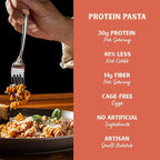 Al Dente Protein Pasta Egg Fettuccine – 30g High Protein in 3.5oz Serving, Lower Carb, High Fiber. Cage-Free Eggs & Semolina. (Previously Carba-Nada, Packaging May Vary) - 10oz Bags (Pack of 2)