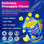 Sugar Free Glucosamine Chondroitin MSM Gummies - Max Strength Mobility Supplement for Women & Men w/ Glucosamine Sulfate 2000mg, Boswellia, Curcumin & Hyaluronic Acid - Flexibility Support - 60Cts