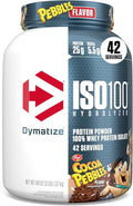 Dymatize x Cocoa Pebbles ISO100 Whey Protein Powder Isolate, 25g of Protein, 5.5g BCAAs, 120 Cal., Gluten Free, 1g Fat, 1g Sugar, 2g Carb (42 Servings)