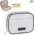 Weekly Travel Pill Organizer 2 Times A Day Pill Case for Purse with Removable AM PM 7 Day Pill Box Holder,Cute Medication Organizer Pill Container for Medicine, Vitamin, Supplement (Dark Grey, Medium)