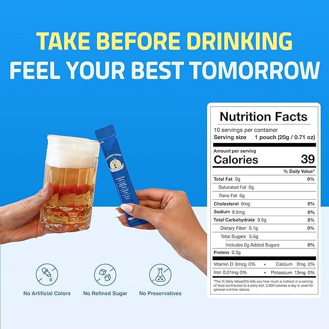 TO. AM Recovery Boost Jelly Stick | Better Mornings After Every Night Out | Korean Pear 10,000mg + DHM 1,000mg | Liver Support + Electrolytes | Pre & Post Drink | Made in Korea | 10 Count
