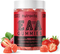Nutravita EAA Gummies 120 Gummies (Strawberry), 9000 mg Essential Amino Acids - All 9 Essential Aminos (EAA) and All Branched-Chain Aminos (BCAAs), Non-GMO, Gluten Free, Vegetarian Friendly