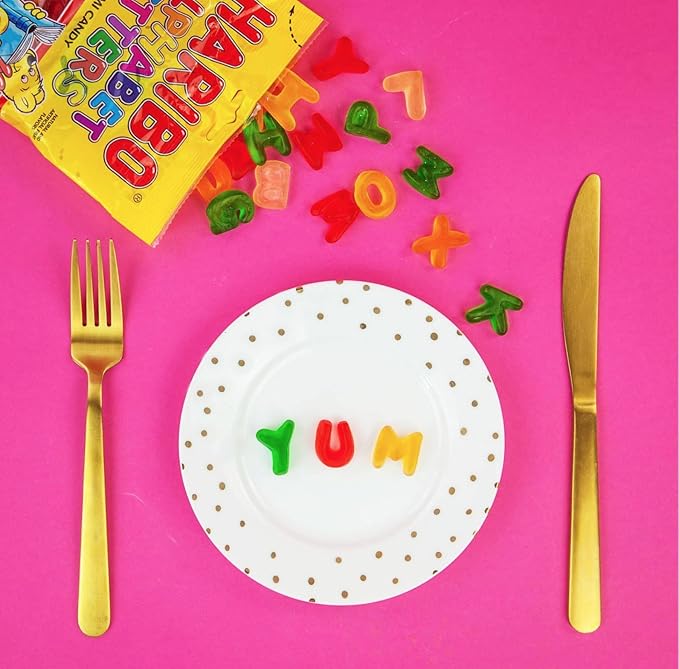 HARIBO Gummi Candy, Alphabet Letters, 5 oz. Bag (Pack of 12)