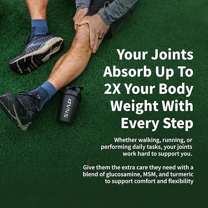 Snap Supplements Joint Health Support Supplement, Plant Based Glucosamine & MSM Supplement, Joint Supplement to Support Movement, Flexibility and Strength, Joint Support Supplement, 90 Capsules