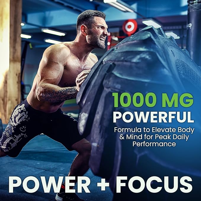 Panax Ginseng Supplement 1000mg - 60 Vegan Capsules - Korean Red Ginseng Extract Root Powder Pills for Men and Women - for Natural Energy, Focus, Immune Support, Vitality & Stamina