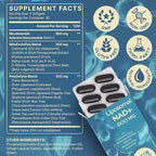 NAD+ Supplement 1600mg Extra Strength - Liposomal NMN Alternative with Resveratrol, Urolithin A, CoQ10, Quercetin & ALA - Mitochondrial Energy & Anti-Aging, Cell Regeneration, 60 Softgels