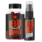 Wild Willies Beard Growth Dual Threat: Serum & Gummies for Men - Biotin, Caffeine & Essential Growth Oil for Fuller, Thicker Facial Hair