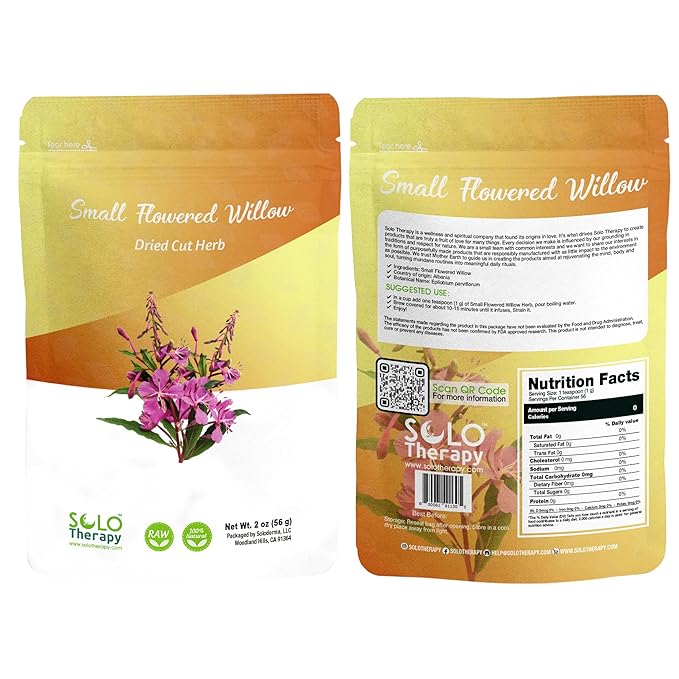 Small Flowered Willow Herb Tea 56 grams - Epilobium Parviflorum Dried Herb - Resealable Bag - 56 grams - Premium Quality (Small Flowered Willow Herb)