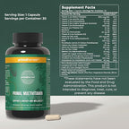 Primal Harvest Primal Multivitamin - Daily Multi-Vitamin Supplement with 21 Essential Vitamins & Minerals for Women & Men - Vitamin A, C, D, E, B12, B6, Biotin, Folic Acid, Zinc, Copper & Selenium