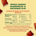 SOLELY - Organic Mango & Blueberry Whole Fruit Gummies (Pack of 6 Boxes, 5 Bags per Box) - Real Fresh Fruit - Healthy Snacks for Adults & Kids - Non GMO, Vegan Snacks, Shelf Stable - 30 Bags (3.5 oz)
