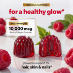 Biotin Gummies 10000mcg for Women and Men - Extra Strength Hair, Skin and Nails Gummies with Collagen - Natural Biotin Gummy Supplement for Hair, Skin, Nails Support - 60 ct