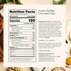 ProMix Nutrition Protein Puff Bars, 12-Pack - Chocolate Chip - Marshmallow Crispy Treat - Great Tasting & Healthy On The Go Snack - High Protein & Low Calorie - Non-GMO & Free From Gluten, Soy, & Corn