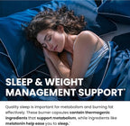 Night Time Fat Burner to Shred While You Sleep | Belly Fat Burner, Carb Blocker and Weight Loss Support Supplements | Lose Weight, Support Metabolism and Fall Asleep | 120 Nighttime Diet Pills