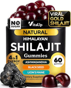 VitaUp Himalayan Shilajit Gummies for Men & Women – Sugar-Free Shilajit Gummies with Fulvic Acid – Pure Energy, Immune & Healthy Aging Support – 60 Gummies
