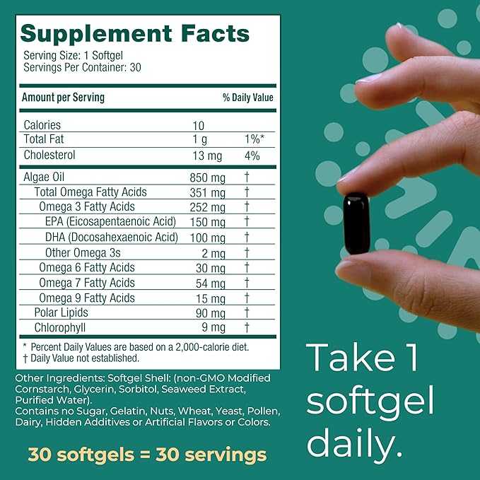 Iwi Omega-3, 60 Softgels (60 Servings), Vegan Plant-Based Algae Omega 3 with EPA + DHA, Whole-Body Support Dietary Supplement, Krill & Fish Oil Alternative, No Fishy Aftertaste