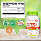 NutriBiotic – Vitamin C + Vitamin D3 & Zinc, 100 Capsules | Potent, Comprehensive Immune Support | Essential & Antioxidant Daily Supplement | Gluten & GMO Free (Pack of 2)