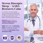 1050mg GABA L-Theanine Ashwagandha - Made in USA - Advanced Sleep Aid & Calm- Magnesium, 5-HTP, Vitamin B6 & B12, GABA (Gamma Aminobutyric Acid) Supplement - Melatonin-Free & Non-Habit Forming