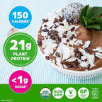 Orgain Organic Vegan Protein Powder, Creamy Chocolate Fudge - 21g Plant Protein, 6g Prebiotic Fiber, Low Net Carb, No Lactose Ingredients, No Added Sugar, Non-GMO, For Shakes & Smoothies, 2.03 lb