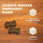 VetriScience Calm & Confident Chews, Composure Clinically Tested Calming and Anxiety Supplement for Dogs, Reduce Stress and Fear, Ideal for Thunderstorms, Fireworks and Travel, Chicken, 120 Count